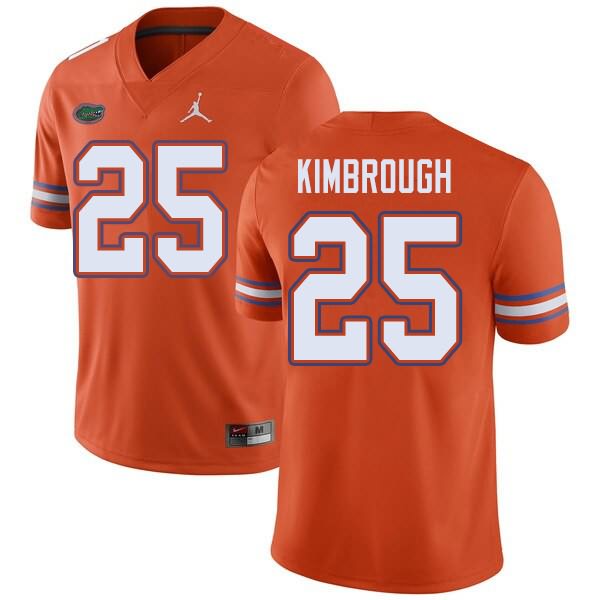 Men's NCAA Florida Gators Chester Kimbrough #25 Stitched Authentic Jordan Brand Orange College Football Jersey VRT2065FP